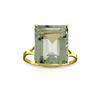 Image 1 : Genuine 6.5 ctw Green Amethyst Ring 14KT Yellow Gold - REF-43N8R