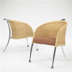 American rolling lounge chairs, pair c.