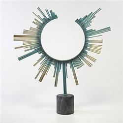 C. Jere sculpture USA, 1988 brass, marb