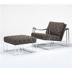 Milo Baughman lounge chair with ottoman