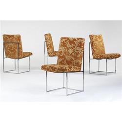 Milo Baughman dining chairs, set of fou