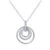 Image 1 : 0.05 CTW Diamond Necklace 14K White Gold - REF-27R2K