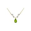 Image 1 : Genuine 1.52 ctw Peridot & Diamond Necklace 14KT Yellow Gold - REF-30V7W