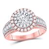 Image 1 : Round Diamond Solitaire Bridal Wedding Engagement Ring 1-1/4 Cttw 14kt Rose Gold - REF-109X5A