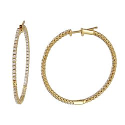 0.88 CTW Diamond Earrings 14K Yellow Gold - REF-69Y7X