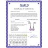 Image 2 : Genuine 4.78 ctw Amethyst & Diamond Earrings 14KT White Gold - REF-46A2K