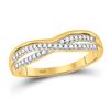 Image 1 : Womens Round Diamond Twist Band Ring 1/6 Cttw 10kt Yellow Gold - REF-10W5K