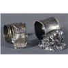 Image 1 : 2 VICTORIAN FIGURAL NAPKIN RINGS Pointe