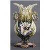 Image 1 : MAJOLICA VASE, with butterfly, 18 high
