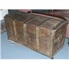 Image 1 : GERMAN OAK DOWER CHEST, with iron strap