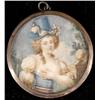 Image 1 : FRENCH MINATURE PORTRAIT, Lady with Blu