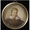 Image 1 : FRENCH MINATURE PORTRAIT Young Girl in 