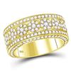 Image 1 : Mens Round Diamond Cluster Band Ring 2-5/8 Cttw 14kt Yellow Gold - REF-175F5W