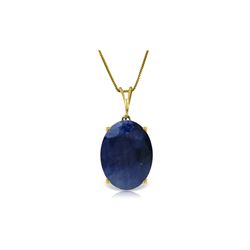 Genuine 8.5 ctw Sapphire Necklace 14KT Yellow Gold - REF-64T7A