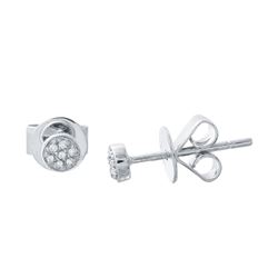 0.09 CTW Diamond Earrings 14K White Gold - REF-13R2K