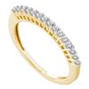 Image 1 : Womens Round Diamond Wedding Single Row Band 1/4 Cttw 14kt Yellow Gold - REF-21M5H