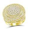 Image 1 : Mens Round Diamond Statement Cluster Ring 3-7/8 Cttw 14kt Yellow Gold - REF-258N9F