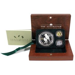 Attractive and Scarce Set! 1998 The Australian Family of Precious Metals Coins Silver Gold & Platinu