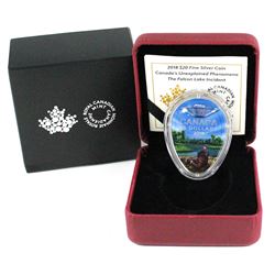 Scarce! 2018 $20 Canada's Unexplained Phenomena - The Falcon Lake Incident Fine Silver. Mintage of o