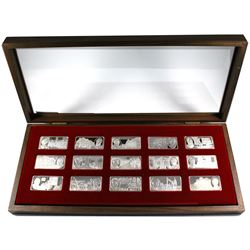 The Official Prime Ministers of Canada Sterling Silver Ingot Collection.  (15 bars) each bar is appr