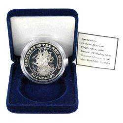 1992 Bahama's $10 Sterling Silver Proof Commemorative "Discovery of the New World" Limited Mintage 1