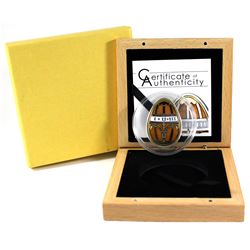 2013 $5 Cook Islands Egg shaped Coin "Imperial Eggs in Cloisonné-Egg in Gold) coin is Proof Finish w