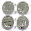 Image 1 : Lot of 4x $5 1oz Fine Silver Wildlife Series. Lot includes: 2011 Wolf, Grizzly, 2012 Moose, & 2013 A