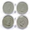 Image 2 : Lot of 4x $5 1oz Fine Silver Wildlife Series. Lot includes: 2011 Wolf, Grizzly, 2012 Moose, & 2013 A