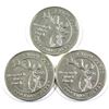 Image 1 : Lot of 3x 1oz Fine Silver Monarch Silver Buck. .999 Fine (Tax Exempt) 3pc