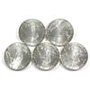 Image 2 : Lot of 5x 1/10th Fine Silver Rounds with the USA Indian Head $5 gold design. .999 Fine (Tax Exempt) 
