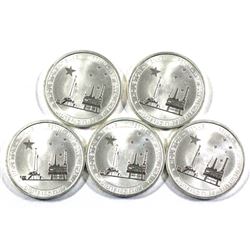 Lot of 5x 2014 50-cent 1/2 oz. Fine Silver Rounds commemorating Sister Cities Perth-Western Australi