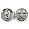 Image 1 : Lot of 2x 2oz Beaver Bullion hand poured rounds featuring Pirate Face & Radioactive Symbol. .999 Fin