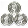 Image 2 : Lot of 3x Niue $2 1oz Fine Silver rounds featuring Ancient Greek Owl "AOE" design. .999 Fine  3pc