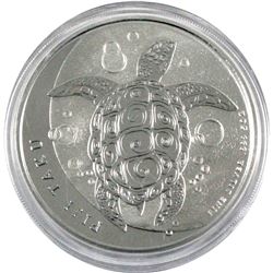 2011 Fiji $10 5oz Fine Silver TaKu Turtle.  Coin Comes encapsulated (capsule scratched) .999 Fine Si