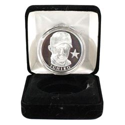 1oz MLBPA Commemorative Proof fine Silver round featuring player Ichiro, first Japanese born positio