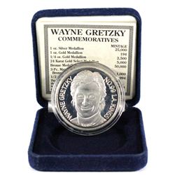 1oz Wayne Gretzky fine silver commemorative round NHL All Time Leading Goal Scorer "802". Coin comes