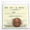 Image 1 : 1977 Canada 1-cent ICCS Certified MS-66 Red.