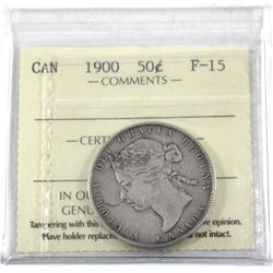 1900 Canada 50-cent ICCS Certified F-15.