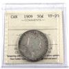 Image 1 : 1909 Canada 50-cent ICCS Certified VF-20.