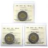 Image 1 : 2016, 2017 Vimy & 2018 Canada $2 ICCS Certified MS-65. 3pcs