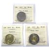 Image 1 : 2017 Canada 50-cent, 2019 $1 Equality Loon Dollar  & 2017 $2  All ICCS Certified MS-66. 3pcs