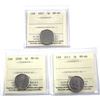 Image 1 : 2007, 2008 & 2013 Canada 5-cent ICCS Certified MS-66. 3pcs