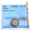 Image 1 : 1909 Canada 10-cent Victorian Leaves CCCS Certified VF-30.