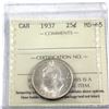 Image 1 : 1937 Canada 25-cent ICCS Certified MS-65.