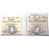 Image 1 : 1999 Canada 25-cent Silver ICCS Certified PF-67 Ultra Heavy Cameo - June & December. 2pcs
