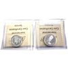 Image 2 : 1999 Canada 25-cent Silver ICCS Certified PF-67 Ultra Heavy Cameo - June & December. 2pcs