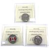Image 2 : 2014, 2015 Coloured Flag & 2017 Stanley Cup Canada 25-cent ICCS Certified MS-66. 3pcs
