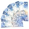 Image 1 : 2001 Bank of Canada $5 Knight-Dodge Signatures with Consecutive Serial Numbers ANW1659738-742, UNC. 