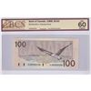 Image 1 : 1988 BC-60a-N5-iv $100, Bank of Canada, Thiessen-Crow, Low Serial Number AJN0000230, BCS Certified U