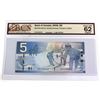 Image 1 : 2006 BC-67b-i-N1-iii $5, Bank of Canada, Jenkins-Carney, Printed in 2010, 4 Digit RADAR S/N: HAC4206